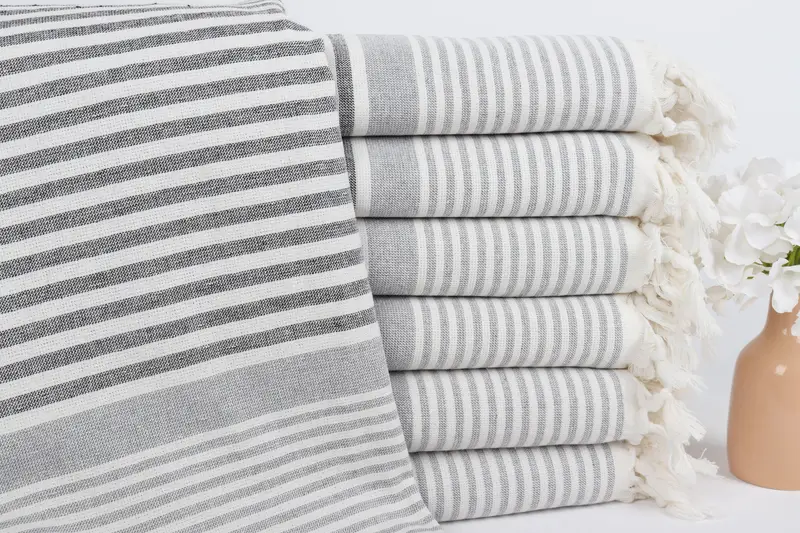 Bridesmaid Gift, Custom Gift, Best Beach Towel, 68x40 Cotton Striped Terry Towel, Grandma Gift, Personalized Turkish bath towel for home decor - 1