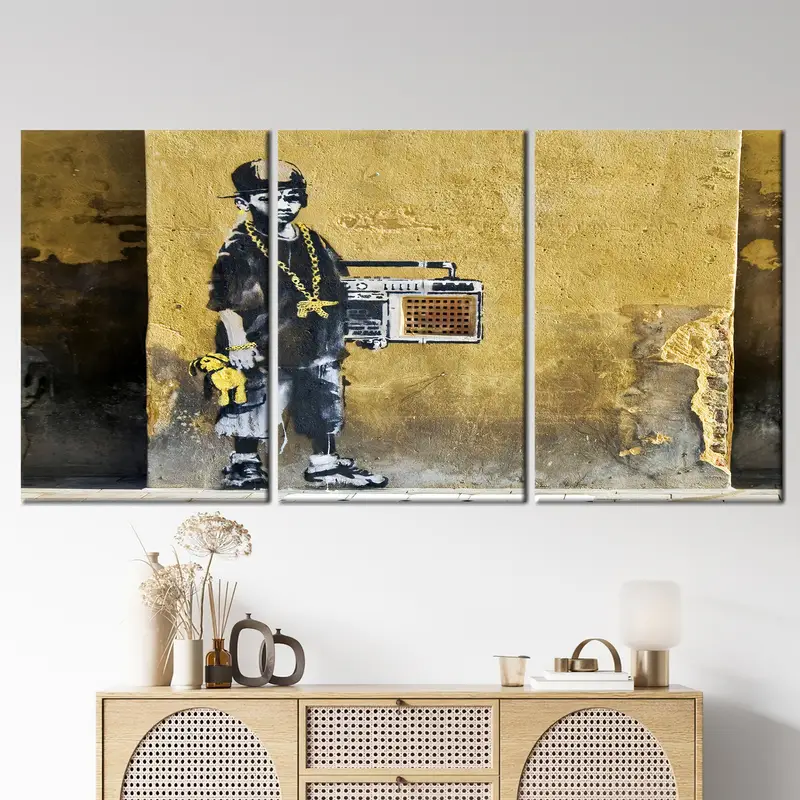 Hip Hop Banksy Wall Art, Best Dance Graffiti Art, Banksy Boy Artwork, Banksy Music Wall Art, Hip Hop Graffiti Wall Art, Graffiti Wall Art, - 1