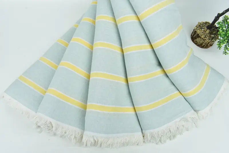 Cotton Bedspread, Throw Blanket Couch, 96x84 Cotton Striped Towel, Bachelorette Party Favors, Boho Throw Blankets, Turkish Cotton Throw Blanket - 4