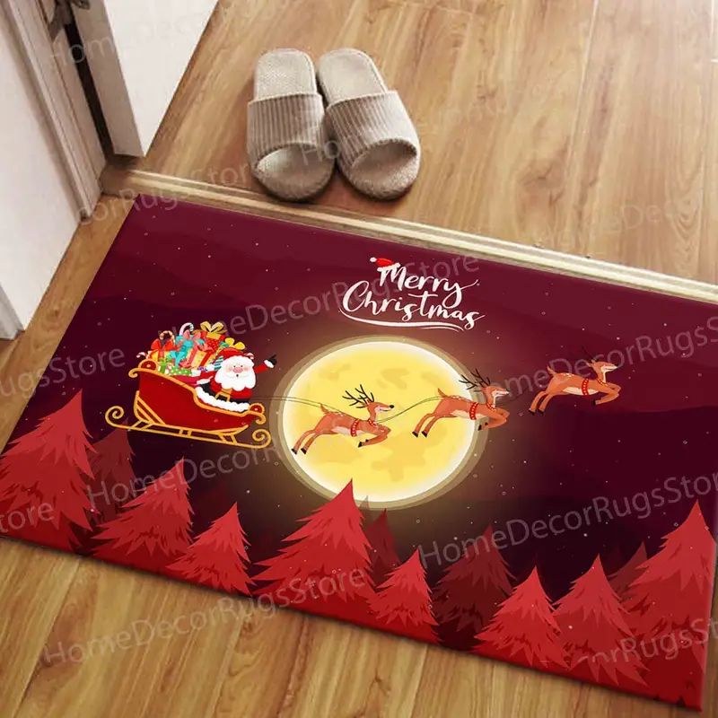 Elegant Printed Rug: Perfect Christmas Gift for Noel Decor