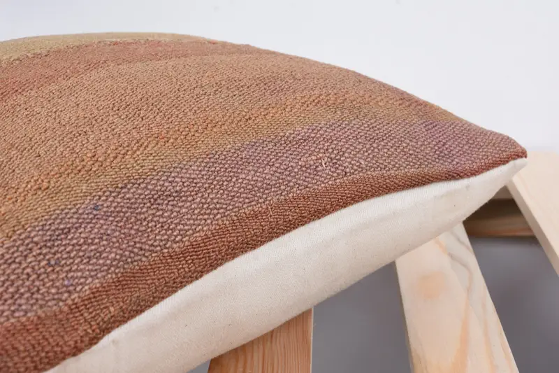 Seat Cushion Case, Muted Pillow Sham, Turkish Pillow, Kilim Cushion Sham, 12x12 Red Cushion Case, Vintage Pillow, Pillow Sham - 7