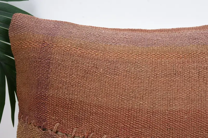 Seat Cushion Case, Muted Pillow Sham, Turkish Pillow, Kilim Cushion Sham, 12x12 Red Cushion Case, Vintage Pillow, Pillow Sham - 2