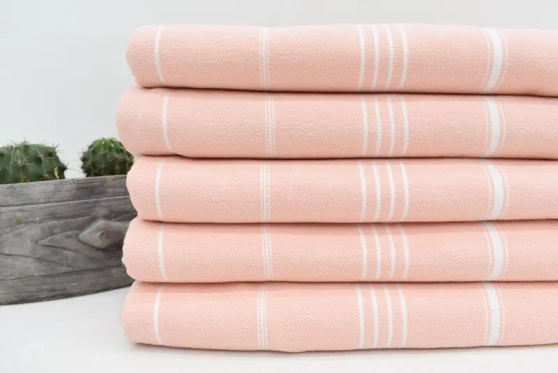Beach Towel Gift, 70x40 Cotton Striped Towel, Luxury towel, Personalized Towel, Unique Turkish towel with custom embroidery USA, Maid Of Honor Gift - 2