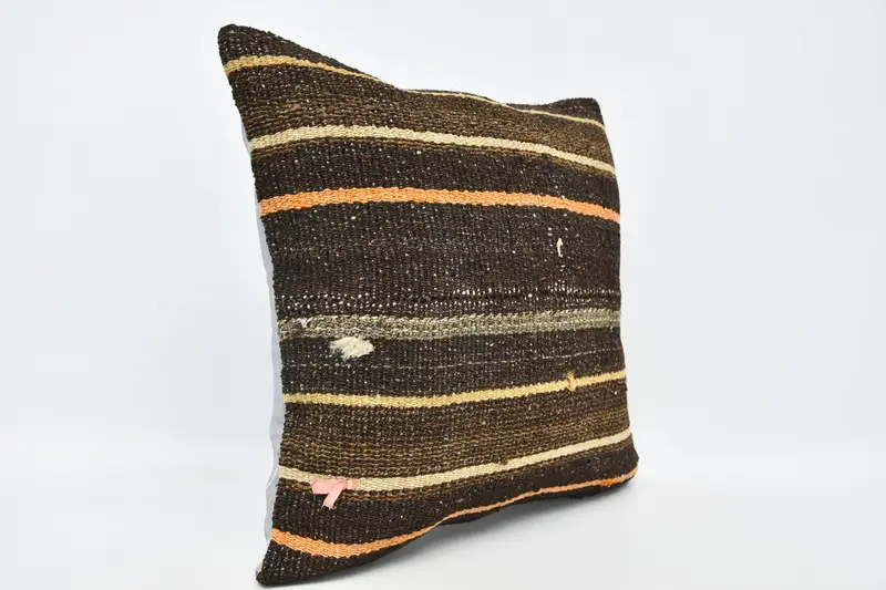 Pattern Throw Cushion, Boho Pillow Sham Cover, Pillow for Couch, Cushion Cover, Boho Pillow, 20x20 Brown Pillow Sham, Meditation Pillow Sham - 3