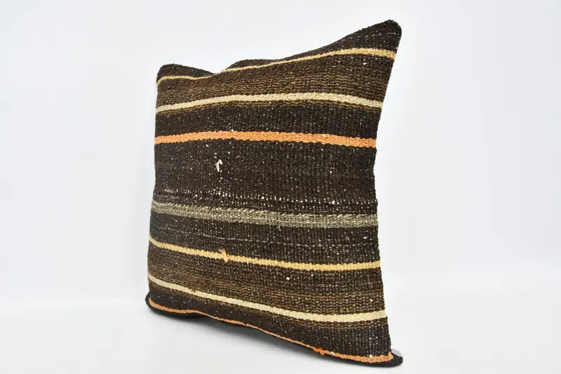 Pattern Throw Cushion, Boho Pillow Sham Cover, Pillow for Couch, Cushion Cover, Boho Pillow, 20x20 Brown Pillow Sham, Meditation Pillow Sham - 4