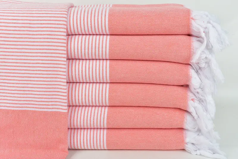 Turkish towel, Turkish bath towel, Soft towel, Antibacterial Turkish peshtemal towel, Best Friend Christmas Gift, 70x40 Cotton Striped Towel - 1