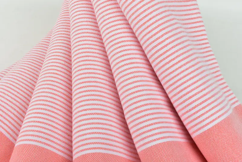 Turkish towel, Turkish bath towel, Soft towel, Antibacterial Turkish peshtemal towel, Best Friend Christmas Gift, 70x40 Cotton Striped Towel - 5