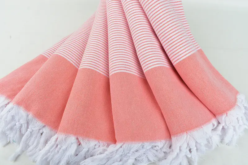 Turkish towel, Turkish bath towel, Soft towel, Antibacterial Turkish peshtemal towel, Best Friend Christmas Gift, 70x40 Cotton Striped Towel - 4