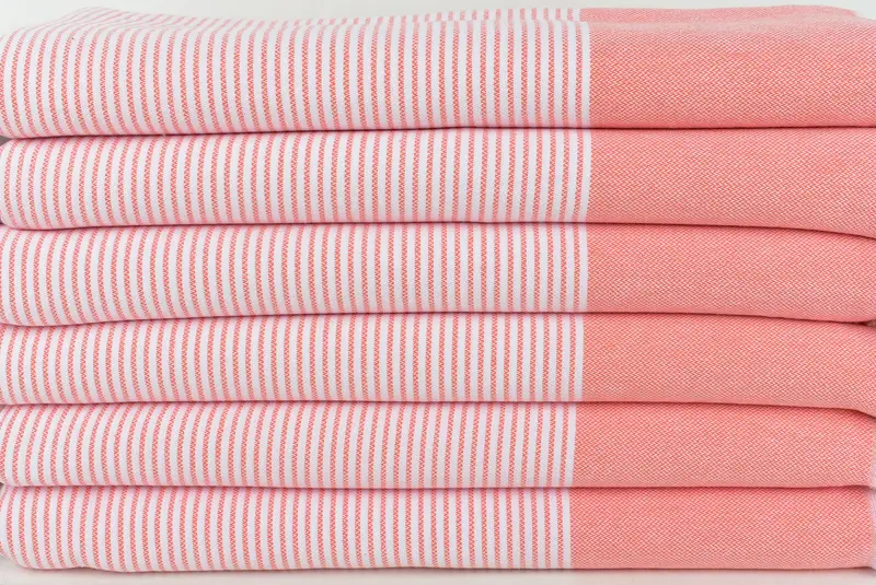 Turkish towel, Turkish bath towel, Soft towel, Antibacterial Turkish peshtemal towel, Best Friend Christmas Gift, 70x40 Cotton Striped Towel - 2