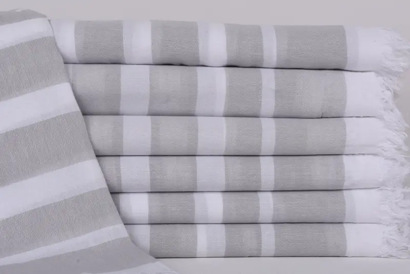 64x40 Cotton Striped Towel, Monogram Beach Towel, Sand-resistant towel, Gym Towel, Personalised Gift, Quick-dry towel, Handmade Turkish hammam towel - 1