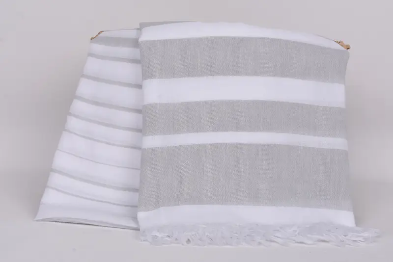 64x40 Cotton Striped Towel, Monogram Beach Towel, Sand-resistant towel, Gym Towel, Personalised Gift, Quick-dry towel, Handmade Turkish hammam towel - 5