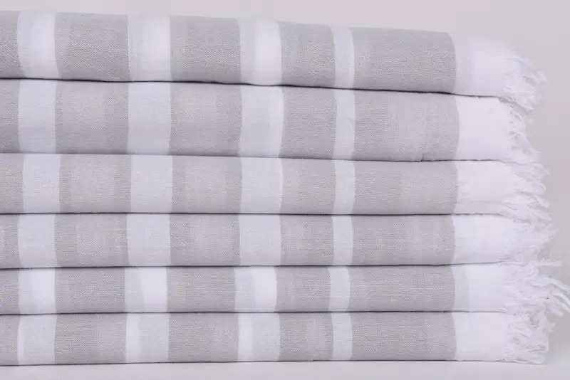 64x40 Cotton Striped Towel, Monogram Beach Towel, Sand-resistant towel, Gym Towel, Personalised Gift, Quick-dry towel, Handmade Turkish hammam towel - 3