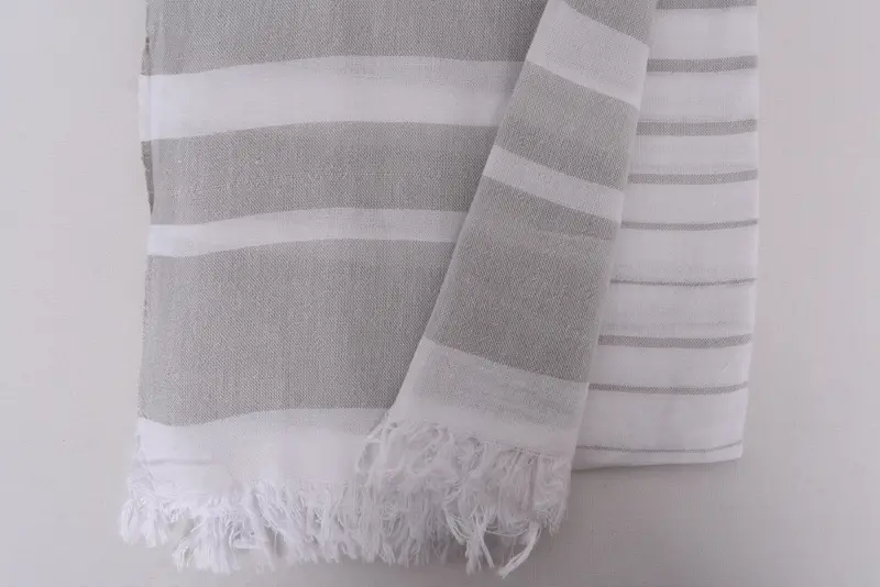 64x40 Cotton Striped Towel, Monogram Beach Towel, Sand-resistant towel, Gym Towel, Personalised Gift, Quick-dry towel, Handmade Turkish hammam towel - 8
