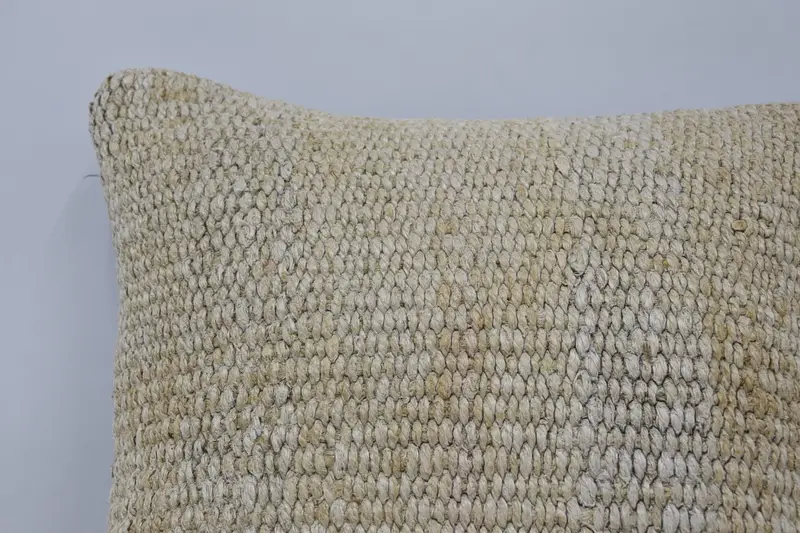 Antique Pillows, Throw Kilim Pillow, Natural Pillow Cover, Pillow Cover, Neutral Throw Pillow, Boho Pillow, 18x18 Beige Pillow Sham - 2
