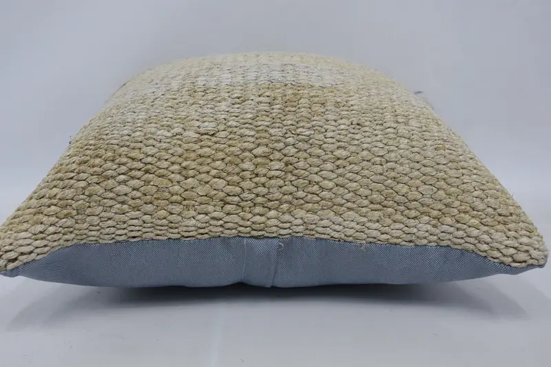 Antique Pillows, Throw Kilim Pillow, Natural Pillow Cover, Pillow Cover, Neutral Throw Pillow, Boho Pillow, 18x18 Beige Pillow Sham - 5