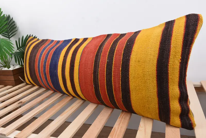 16x48 Red Pillow, Pillow for Sofa, Accent Throw Cushion, Outdoor Throw Cushion Case, Cushion Case, Pillow for Couch, Kilim Pillow - 5