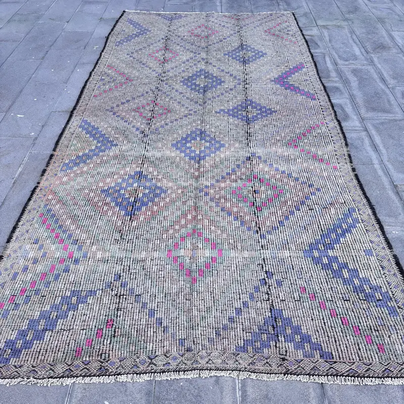 Elegant Green & Orange Persian Rug, 6,1x11,9 ft