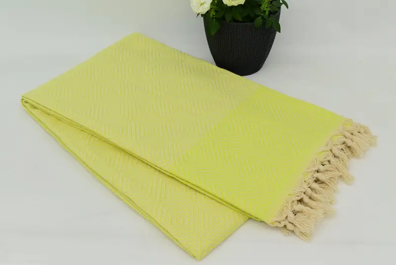 Custom Gifts, Custom Wedding Gifts, 92x80 Cotton Diamond Towel, Personalized Gifts, Best Wedding Gift, Organic Throw, Turkish Bedcover, Tablecloth - 1