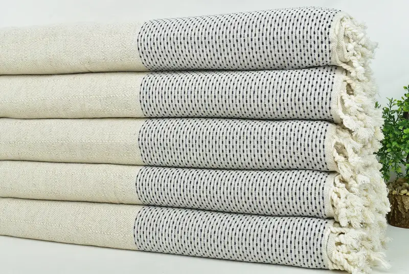 Custom Wedding Gifts, Bachelorette Gifts, 96x96 Cotton Polka Dot Towel, Personalized Wedding Gift For Couple, Tablecloth, Turkish Towel Blanket - 3