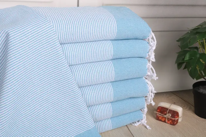 Bridesmaid Gifts, Personalized Hand Towel, Beach Theme Bachelorette Party, Personalized Turkish Towel, 40x18 Cotton Striped Towel, Wedding Favors - 1
