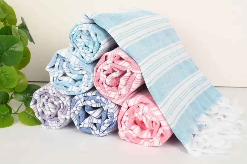 Custom Wedding Gifts, Spa Towel, Embroidered Turkish Towel, Handmade Gift, Personalized Gift For Her, 70x40 Cotton Striped Towel, Turkish bath towel - 5