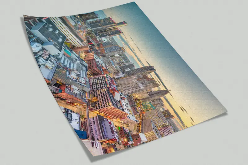 Modernes Handlungenpapier, Papierwandkunst, Detroit Michigan Landschaft, Skyline Landscape Wallpapier, benutzerdefinierte Handpapier, Detroit Wandplakat, - 8