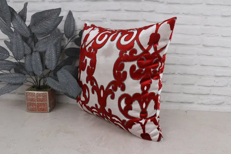 Antique Pillows, Pillow for Couch, Throw Kilim Pillow, Cushion, 20x20 Red Pillow, Meditation Cushion, Christmas Pillow Case - 4