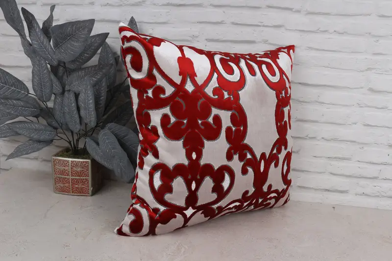 Antique Pillows, Pillow for Couch, Throw Kilim Pillow, Cushion, 20x20 Red Pillow, Meditation Cushion, Christmas Pillow Case - 3