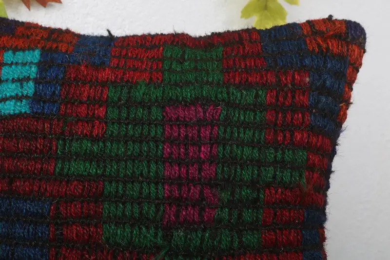 Luxury Cushion Case, Ethnic Throw Cushion Case, Antique Pillows, Pillow, Kilim Cushion Sham, 16x16 Red Cushion Cover, Handmade Kilim Cushion - 5