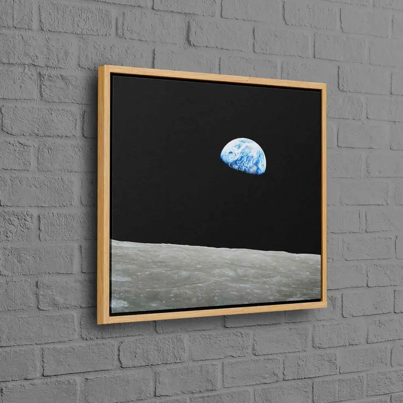 Lienzo de la Tierra Galáctica: Arte impreso que celebra nuestro hogar cósmico