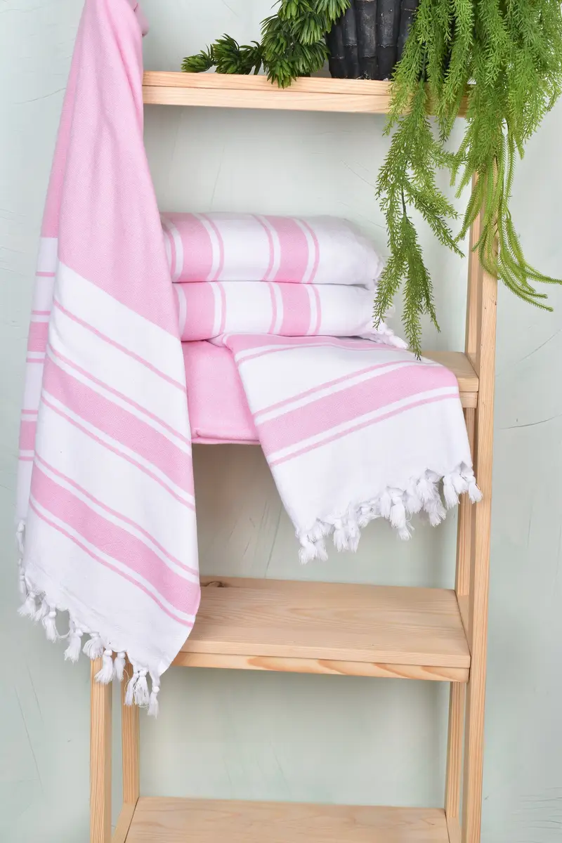 68x36 Cotton Striped Terry Towel, Peshtemal Towel, Custom Beach Towel, Quick-dry peshtemal, Gift For Her, Travel Towel, Best Friend Christmas Gift - 6