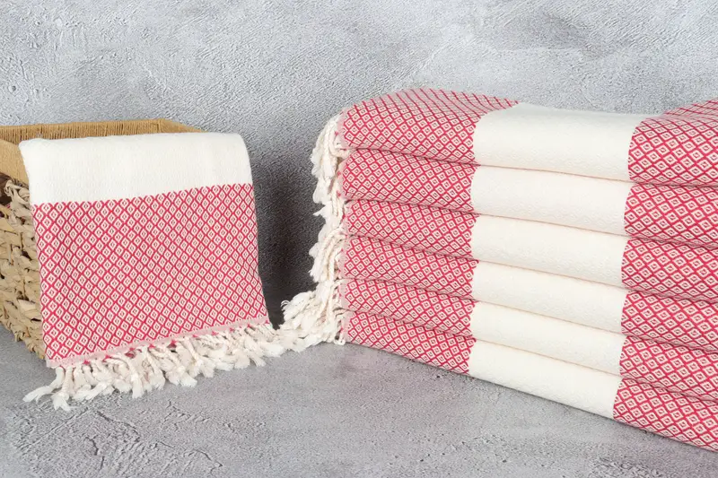 Bachelor Gift, 70x36 Linen Diamond Towel, Embroidered Turkish Towel, Bachelor Bachelorette Party Favors, Peshtemal Towel, Guest Towel, Fouta towel - 3