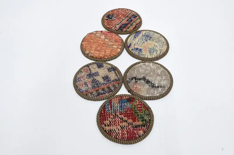 Red and Bronze Circle Coaster, Durable and Stylish Coaster