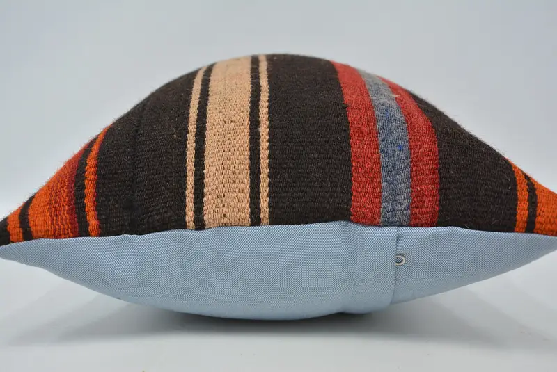 Cushion Case, Boho Pillow, 16x24 Brown Cushion Cover, Kilim Pillow, Handwoven Pillow Cover Pillow Case, Pillow for Sofa - 5