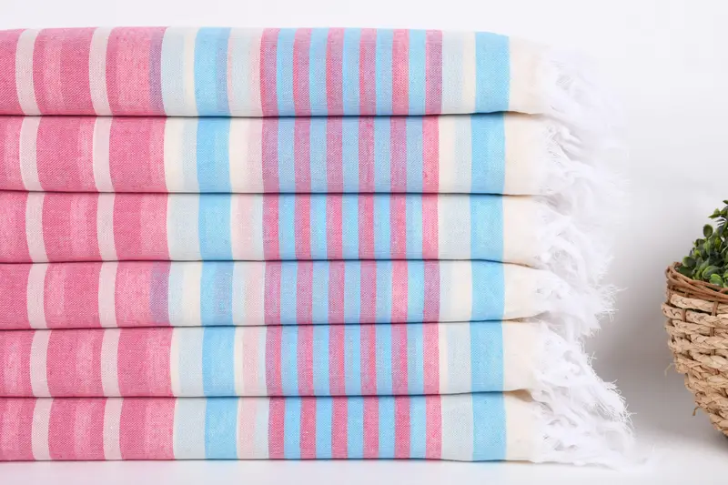 Personalized Towel, 68x40 Cotton Striped Towel, Custom Wedding Gift, Valentines Day Gift, Turkish Towel Set, Bachelorette Party Decorations - 2