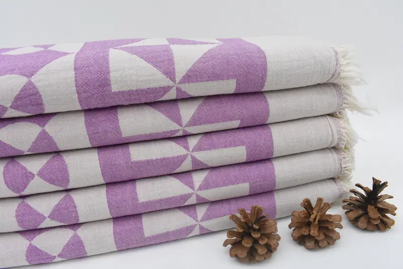 Gym Towel, 70x36 Cotton Compass Design Towel, Lightweight Turkish towel, Baby Boy Gift, Best Friend Gift, Family Gift Basket, Beach Towel Gift - 2