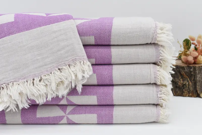 Gym Towel, 70x36 Cotton Compass Design Towel, Lightweight Turkish towel, Baby Boy Gift, Best Friend Gift, Family Gift Basket, Beach Towel Gift - 1