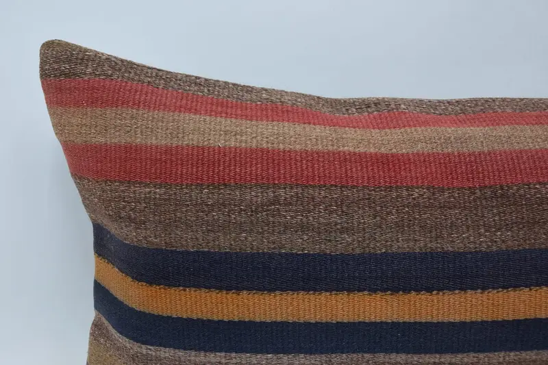 Garden Cushion Cover, 16x48 Red Cushion Case, Kilim Cushion Sham, Vintage Kilim Pillow, Turkish Pillow, Pillow, Chair Pillow Case - 2