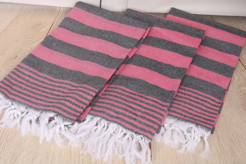 Bachelorette Gifts, Eco-friendly Turkish towel for home and travel, Bride Gift, 68x36 Cotton Striped Towel, Monogram Turkish Towel, Travel towel - 6