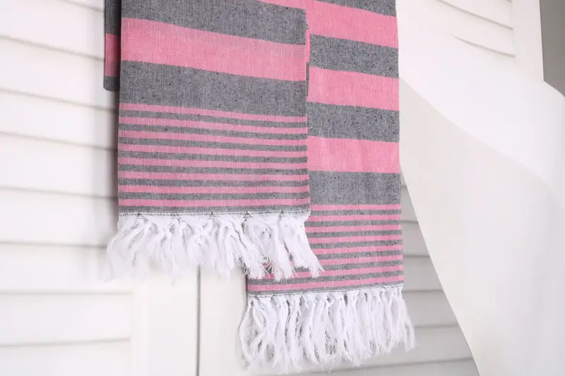Bachelorette Gifts, Eco-friendly Turkish towel for home and travel, Bride Gift, 68x36 Cotton Striped Towel, Monogram Turkish Towel, Travel towel - 8