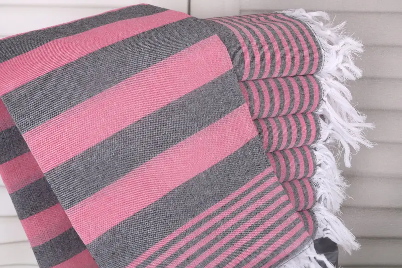 Bachelorette Gifts, Eco-friendly Turkish towel for home and travel, Bride Gift, 68x36 Cotton Striped Towel, Monogram Turkish Towel, Travel towel - 1