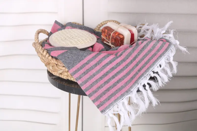 Bachelorette Gifts, Eco-friendly Turkish towel for home and travel, Bride Gift, 68x36 Cotton Striped Towel, Monogram Turkish Towel, Travel towel - 2