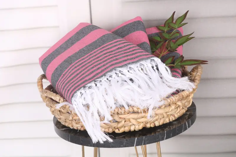 Bachelorette Gifts, Eco-friendly Turkish towel for home and travel, Bride Gift, 68x36 Cotton Striped Towel, Monogram Turkish Towel, Travel towel - 5