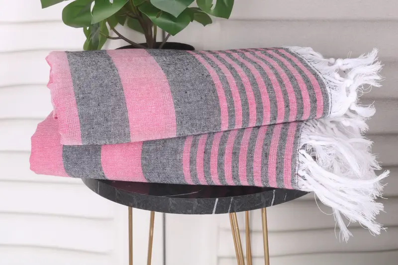 Bachelorette Gifts, Eco-friendly Turkish towel for home and travel, Bride Gift, 68x36 Cotton Striped Towel, Monogram Turkish Towel, Travel towel - 3
