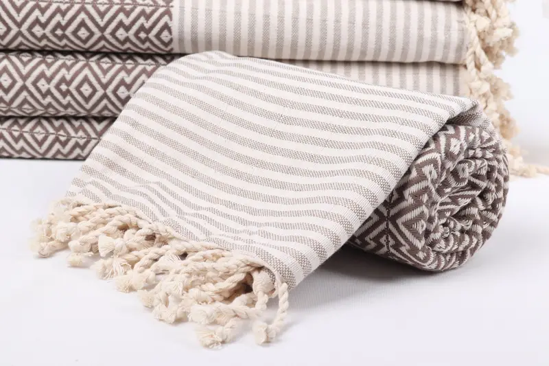Wedding Day Gift For Bride, Best Friend Gift, 76x38 Cotton Diamond Towel, Monogram Turkish Towel, Personalized Wedding Gift, Scarf Towel, Yoga Towel - 4