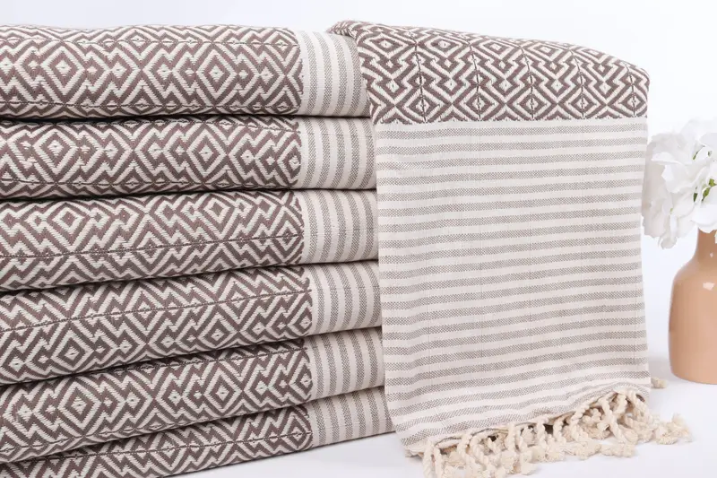 Wedding Day Gift For Bride, Best Friend Gift, 76x38 Cotton Diamond Towel, Monogram Turkish Towel, Personalized Wedding Gift, Scarf Towel, Yoga Towel - 2