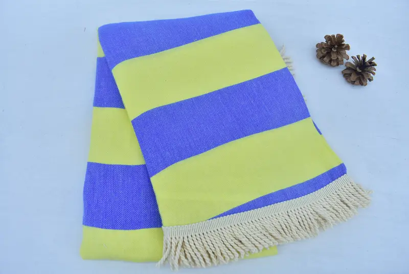 Turkish towel, 64x64 Cotton Striped Round Towel, Luxury Beach Towel, Personalized Bridesmaid Gift, Monogram Turkish Towel, Bachelor Party Favors - 5