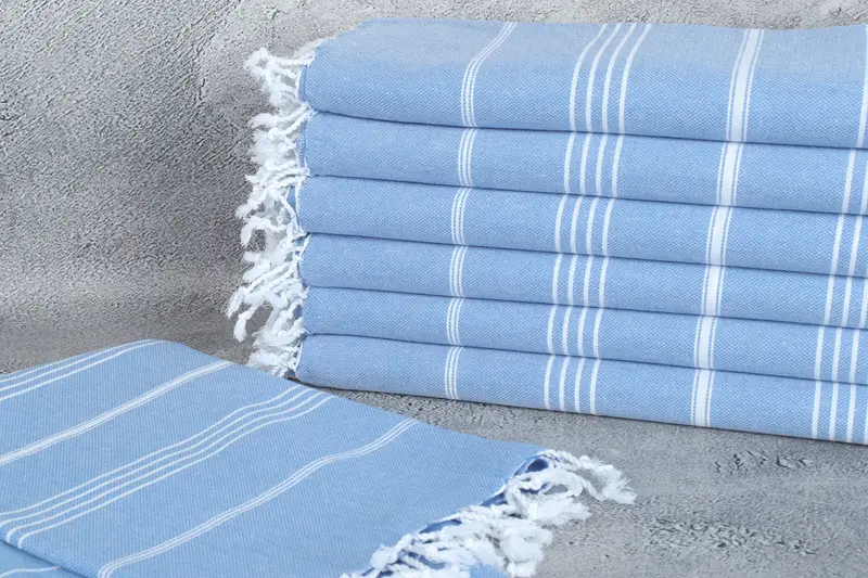 Custom Wedding Gift, Wedding Towel, Large Turkish Towel, Xmas Gifts, Custom Gift, 70x40 Cotton Striped Towel, Fringed Turkish towel for poolside - 2