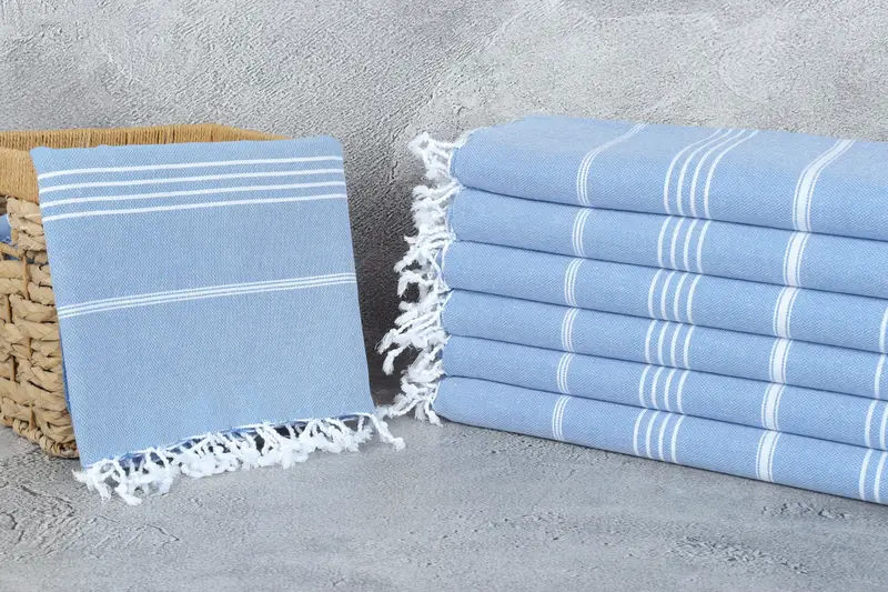 Custom Wedding Gift, Wedding Towel, Large Turkish Towel, Xmas Gifts, Custom Gift, 70x40 Cotton Striped Towel, Fringed Turkish towel for poolside - 3