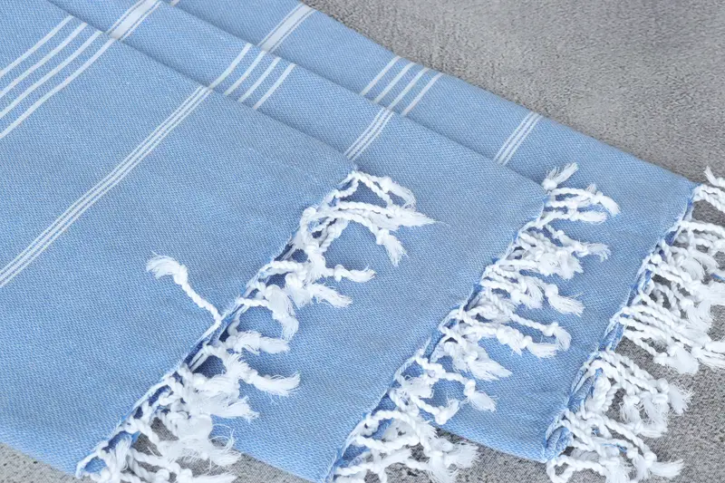 Custom Wedding Gift, Wedding Towel, Large Turkish Towel, Xmas Gifts, Custom Gift, 70x40 Cotton Striped Towel, Fringed Turkish towel for poolside - 5